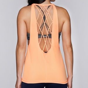 Lorna Jane NWOT Dazzle Excel Tank in Hot Apricot